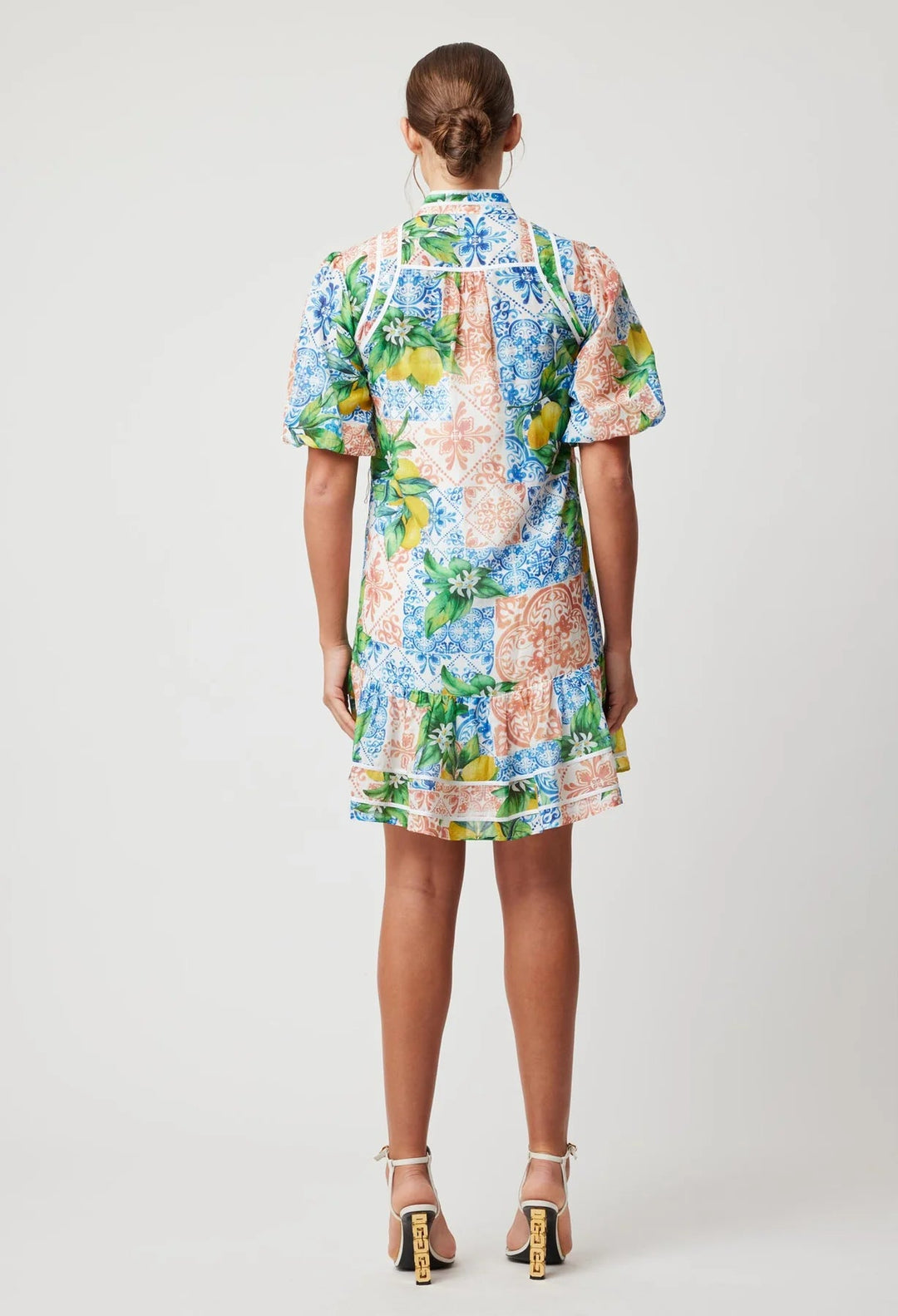 OnceWas Lucia Cotton Silk Dress in Limonata - Shop 9