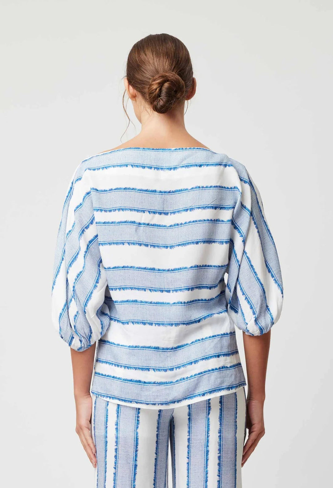 OnceWas Positano Viscose Top In Sorrento Stripe - Shop 9