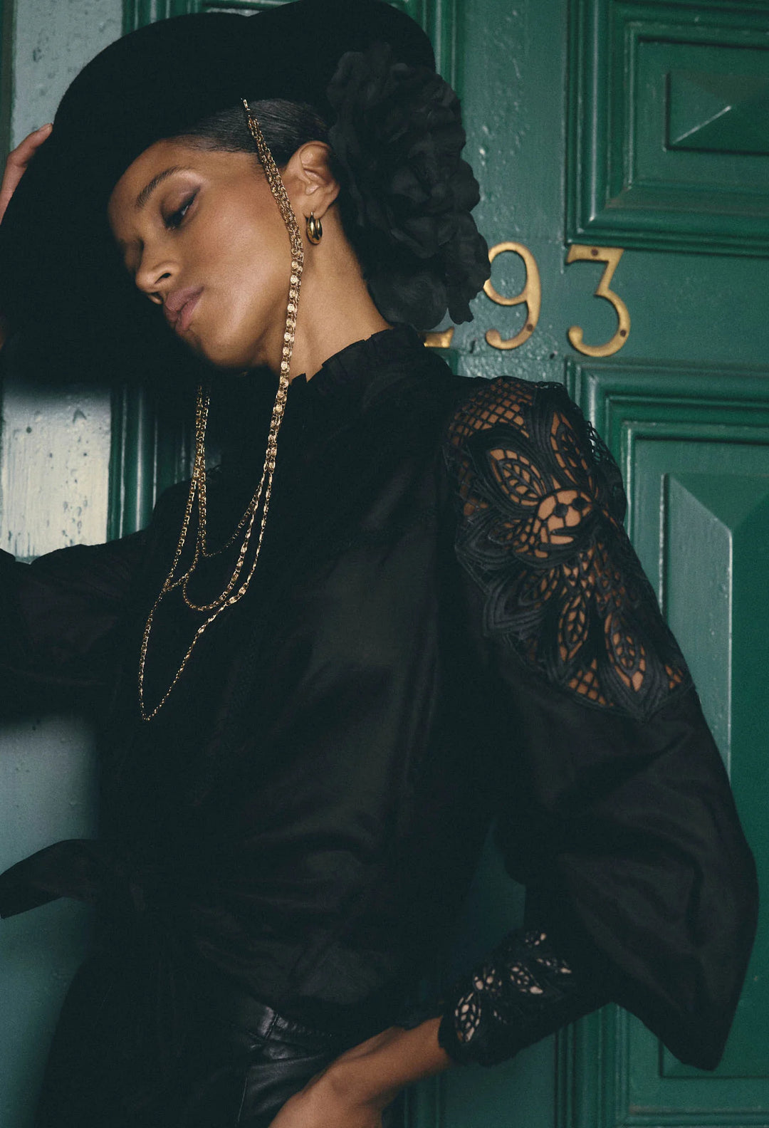 OnceWas Sevilla Cotton Silk Shirt - Onyx - Shop 9