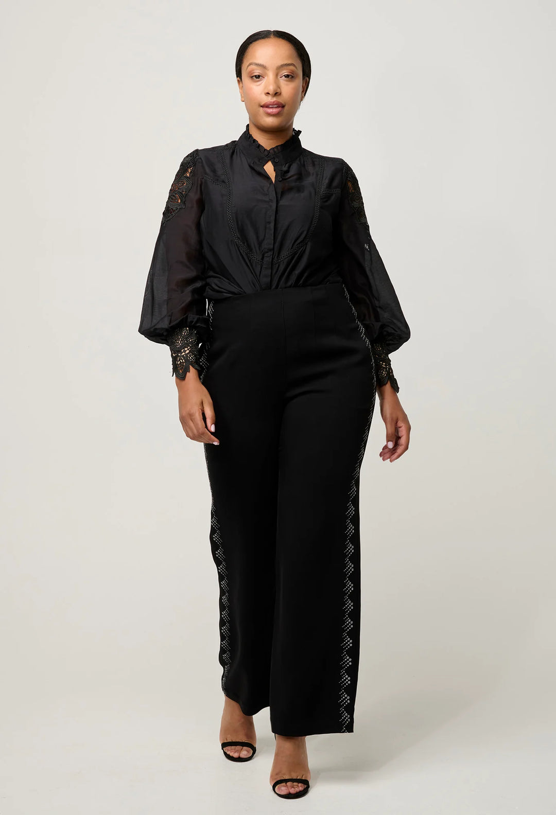 OnceWas Sevilla Cotton Silk Shirt - Onyx - Shop 9