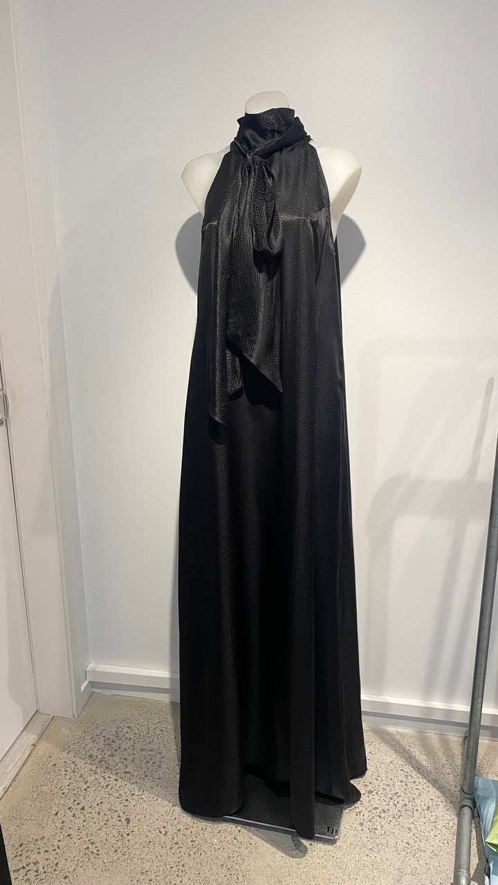 Pearl Halterneck Dress - Black - Shop 9
