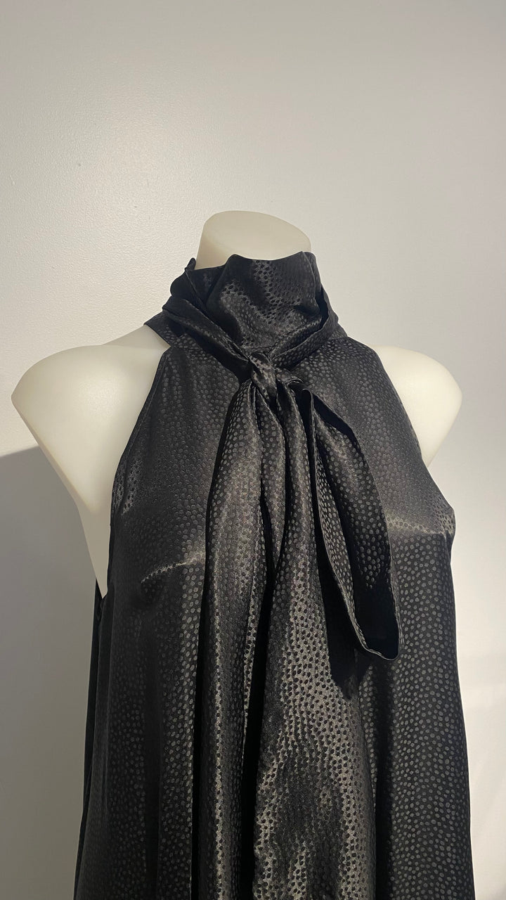 Pearl Halterneck Dress - Black - Shop 9