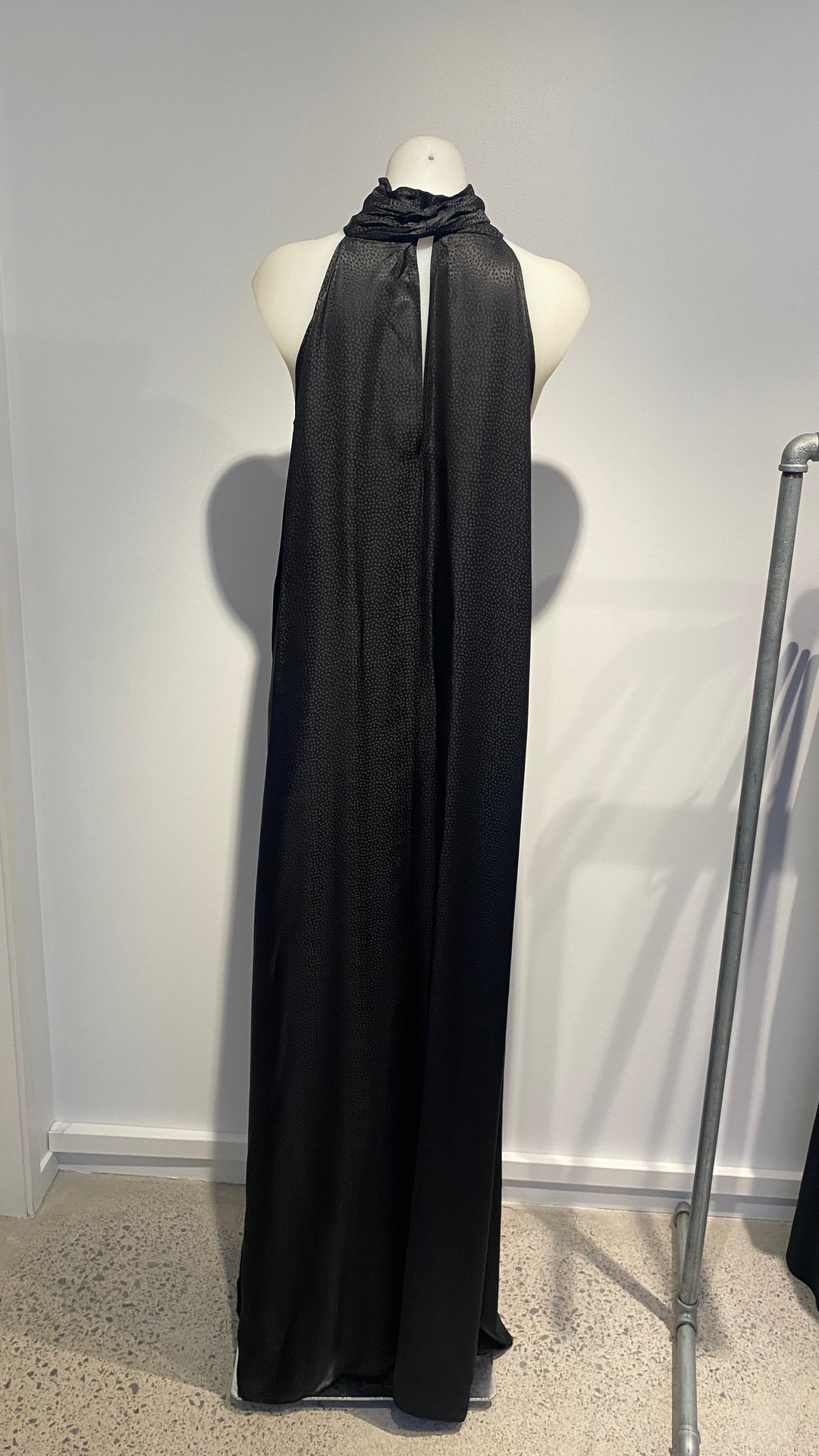 Pearl Halterneck Dress - Black - Shop 9