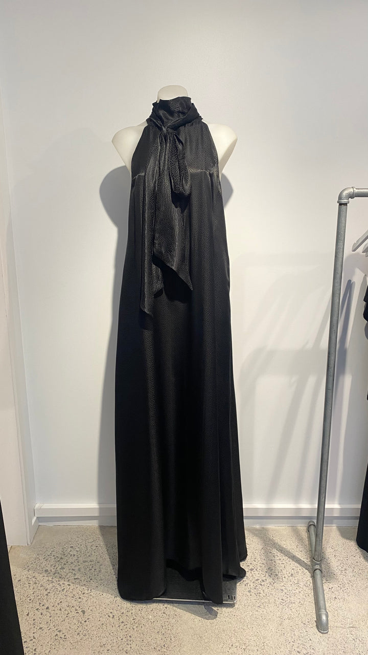 Pearl Halterneck Dress - Black - Shop 9