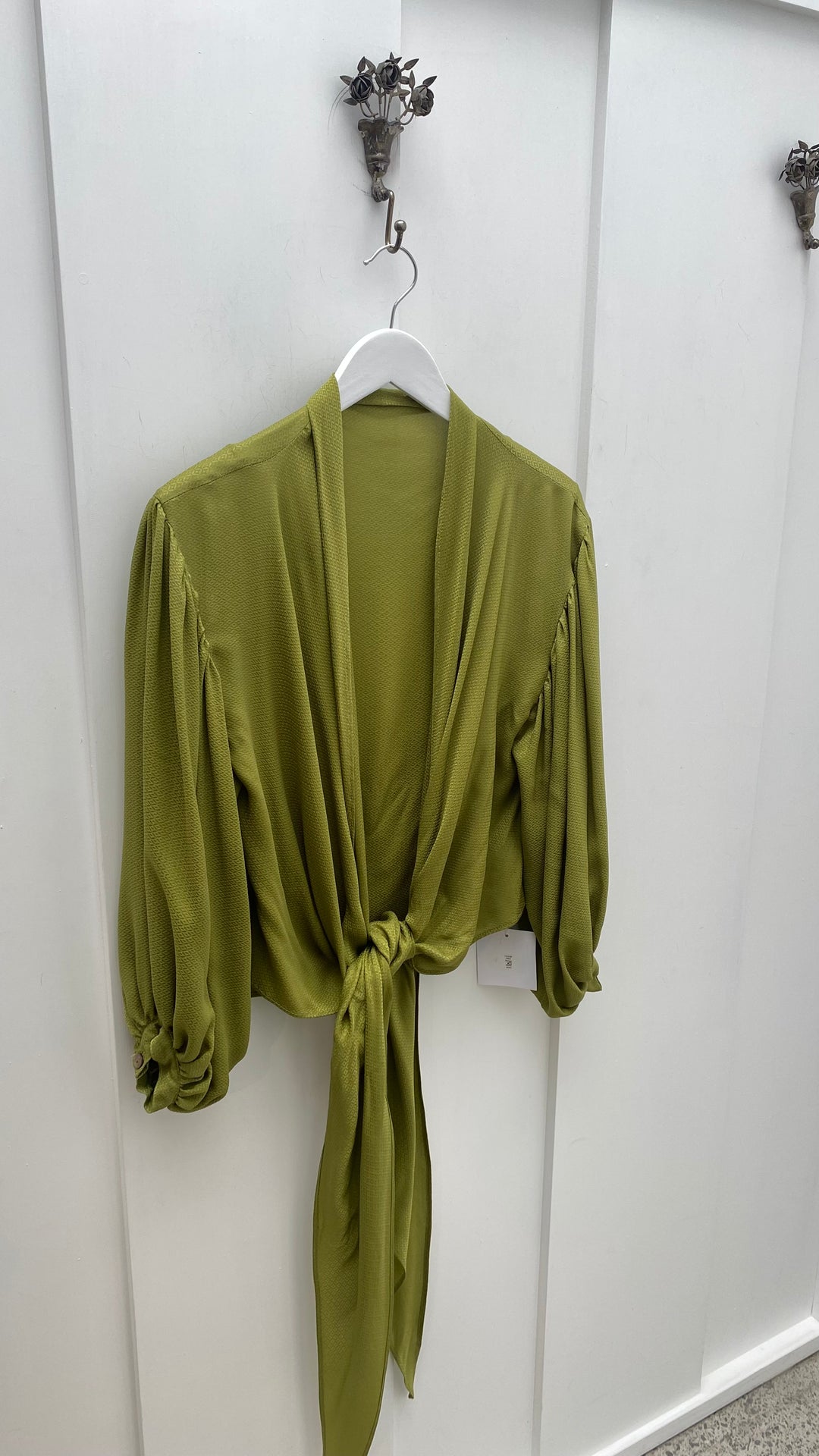 Pearl Romeo Wrap Top - Gecko - Shop 9