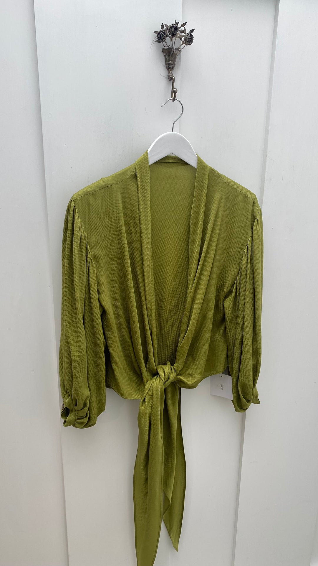 Pearl Romeo Wrap Top - Gecko - Shop 9