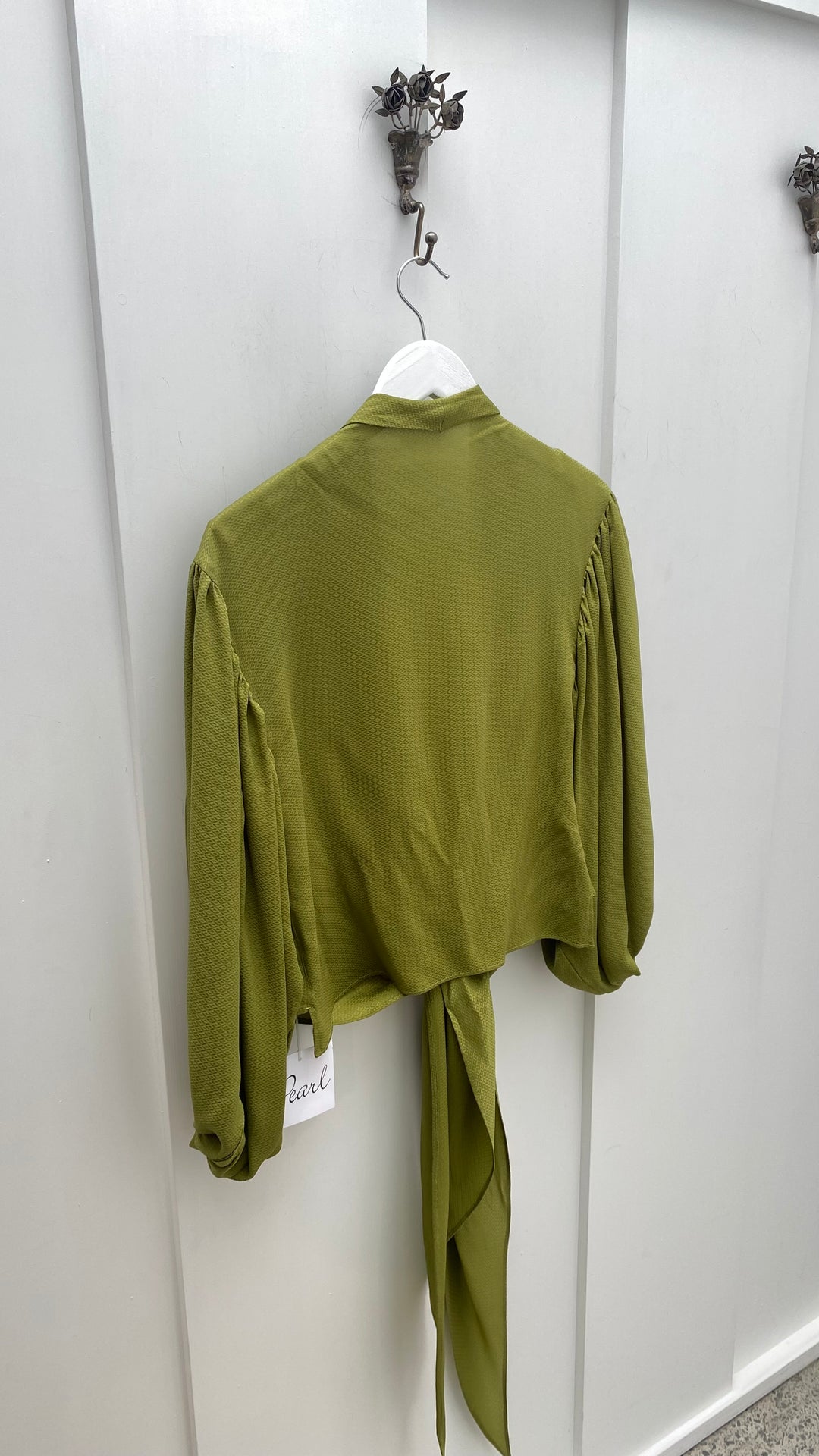 Pearl Romeo Wrap Top - Gecko - Shop 9