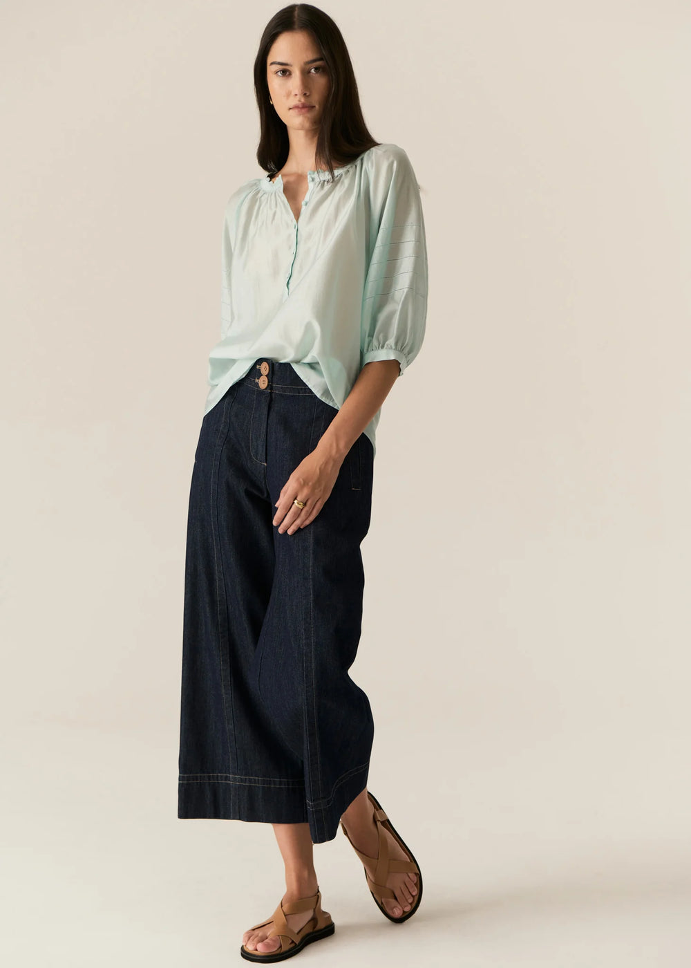 Pol Carsen Crop Pant - Dark Wash - Shop 9
