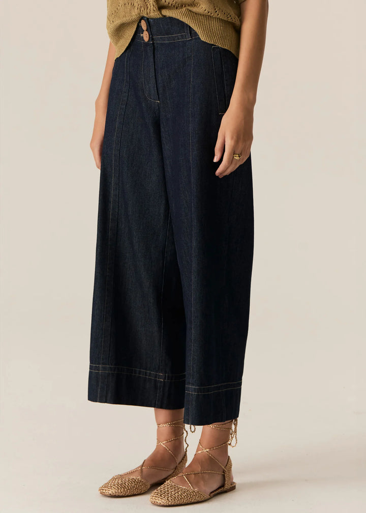 Pol Carsen Crop Pant - Dark Wash - Shop 9