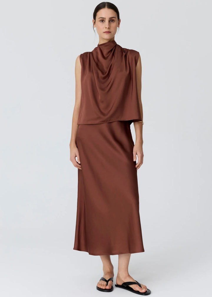 Pol Innes Tie Neck Top - Toffee - Shop 9