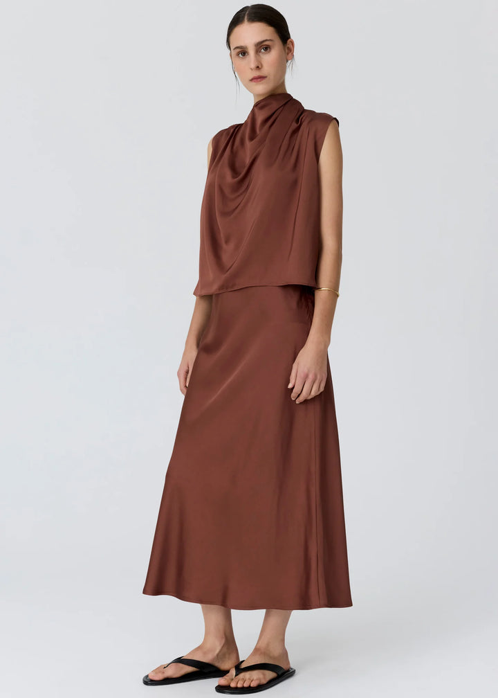 Pol Innes Tie Neck Top - Toffee - Shop 9