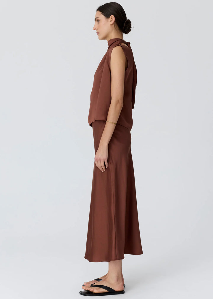 Pol Innes Tie Neck Top - Toffee - Shop 9