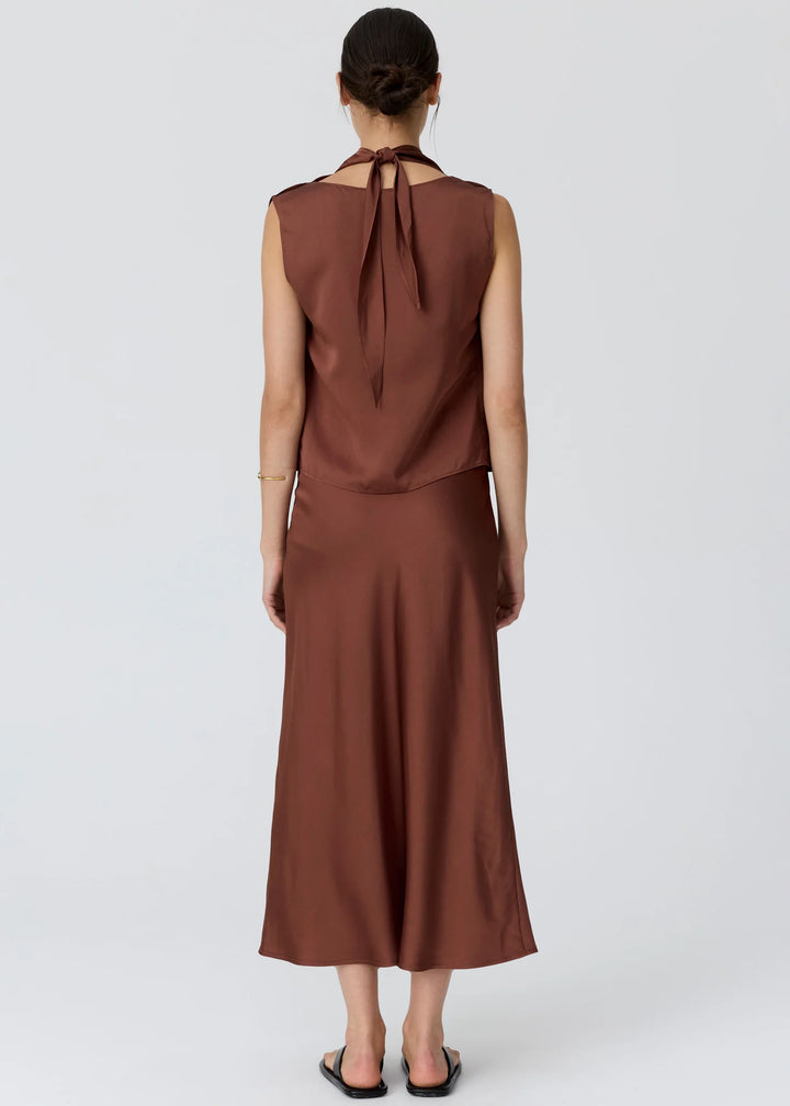 Pol Innes Tie Neck Top - Toffee - Shop 9