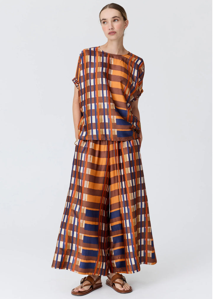 Pol Lattice Top - Amber Check