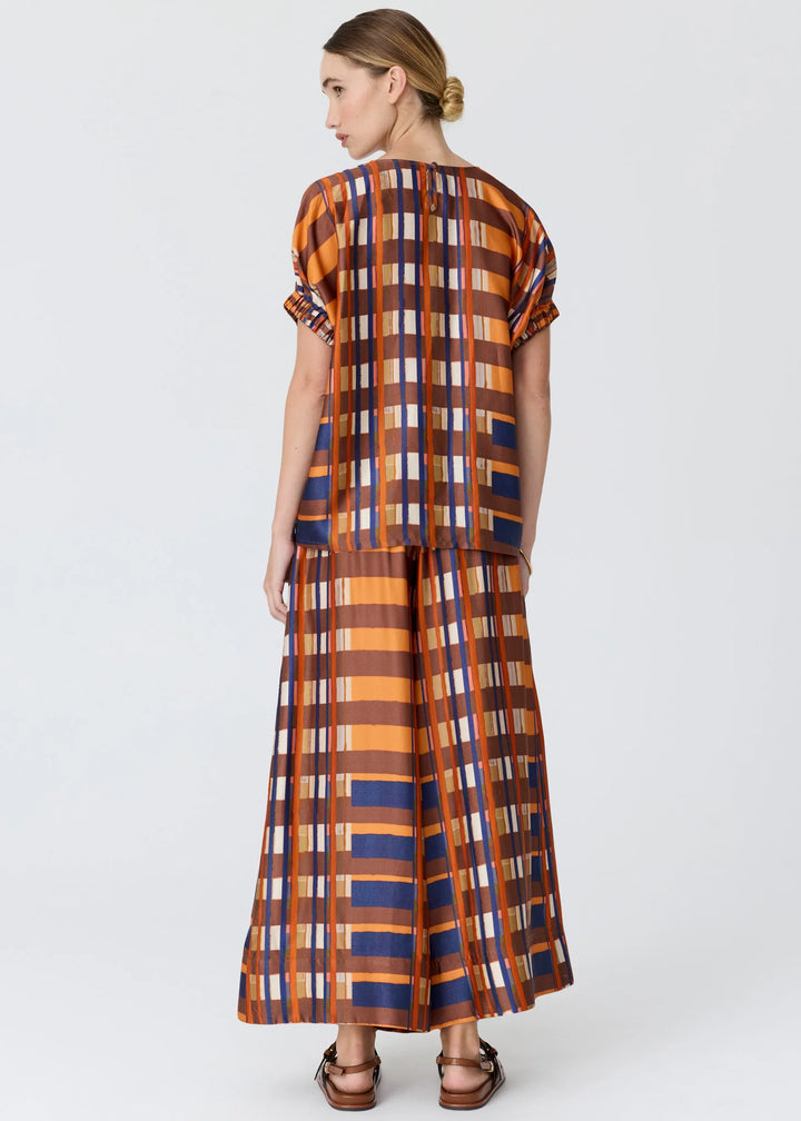Pol Lattice Top - Amber Check