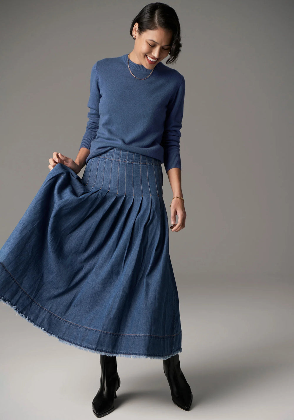 Pol Reece Denim Skirt - Blue Wash - Shop 9