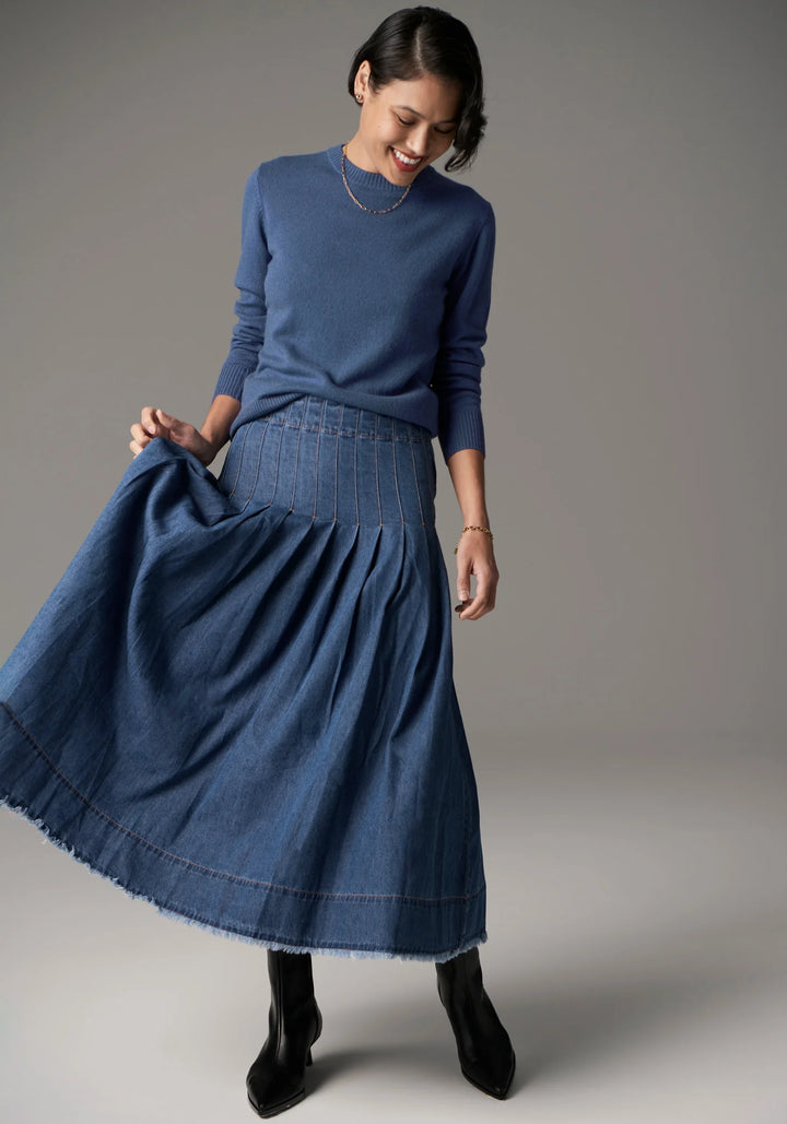 Pol Reece Denim Skirt - Blue Wash - Shop 9