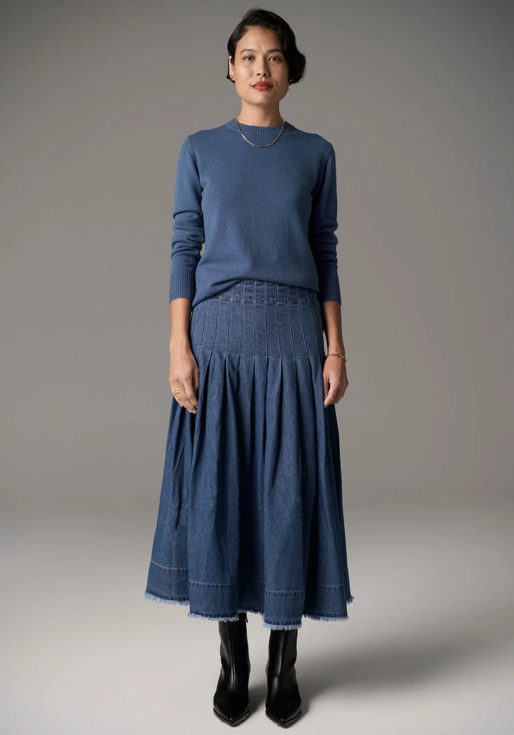 Pol Reece Denim Skirt - Blue Wash - Shop 9