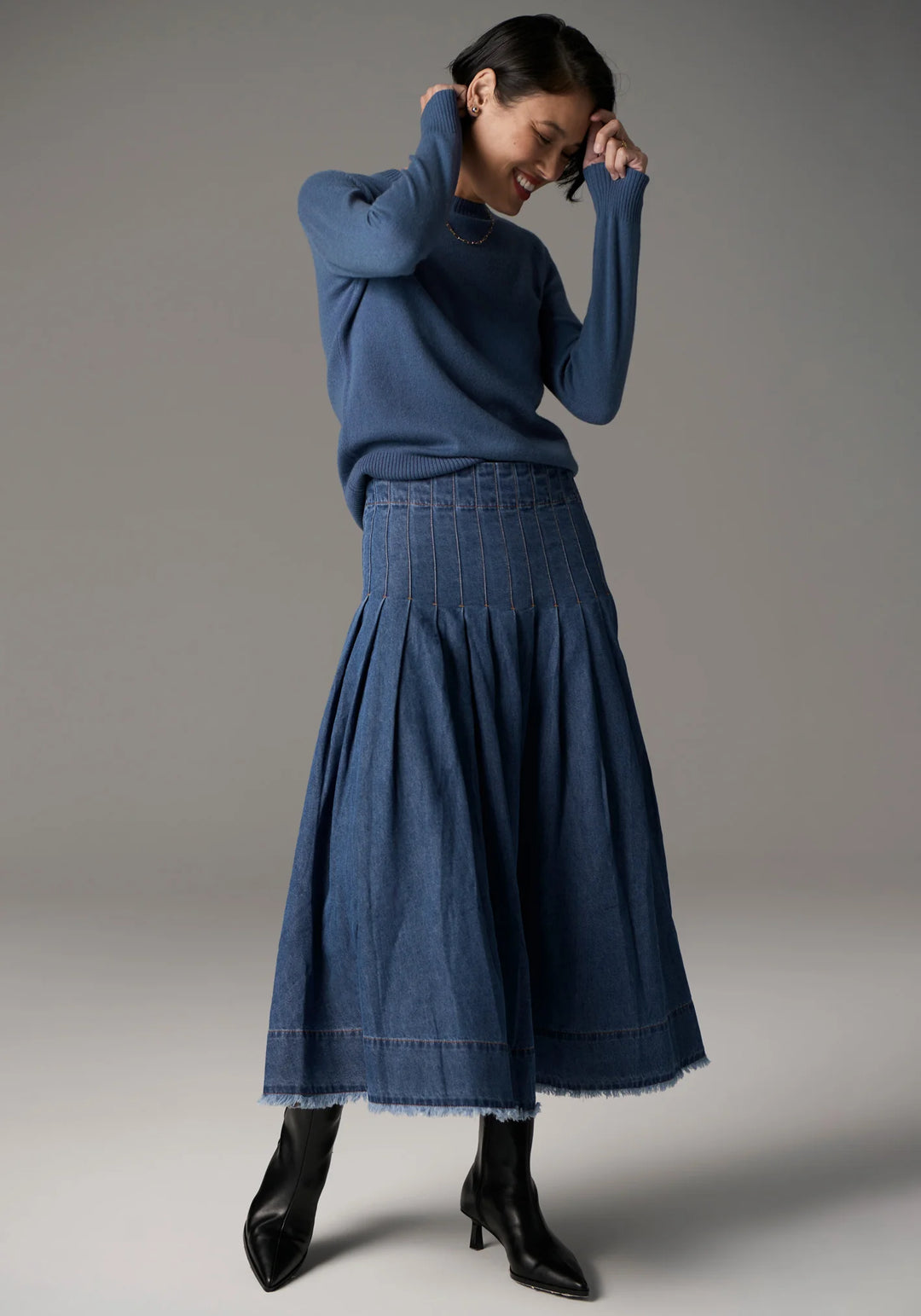 Pol Reece Denim Skirt - Blue Wash - Shop 9