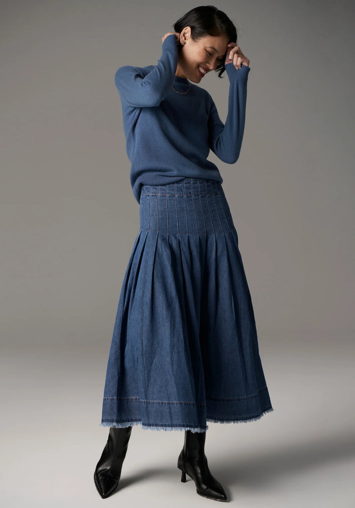 Pol Reece Denim Skirt - Blue Wash - Shop 9