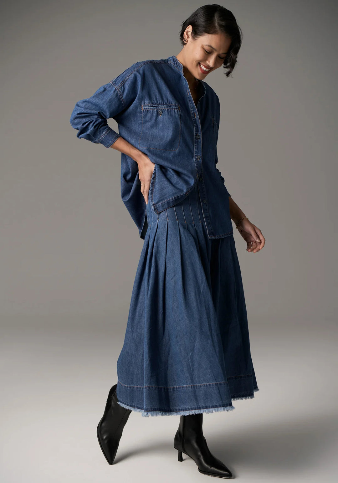 Pol Reece Shirt Denim - Blue Wash - Shop 9