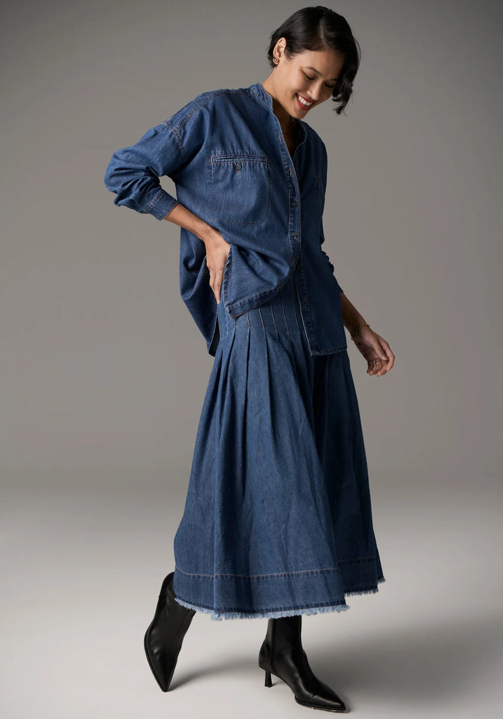 Pol Reece Shirt Denim - Blue Wash - Shop 9