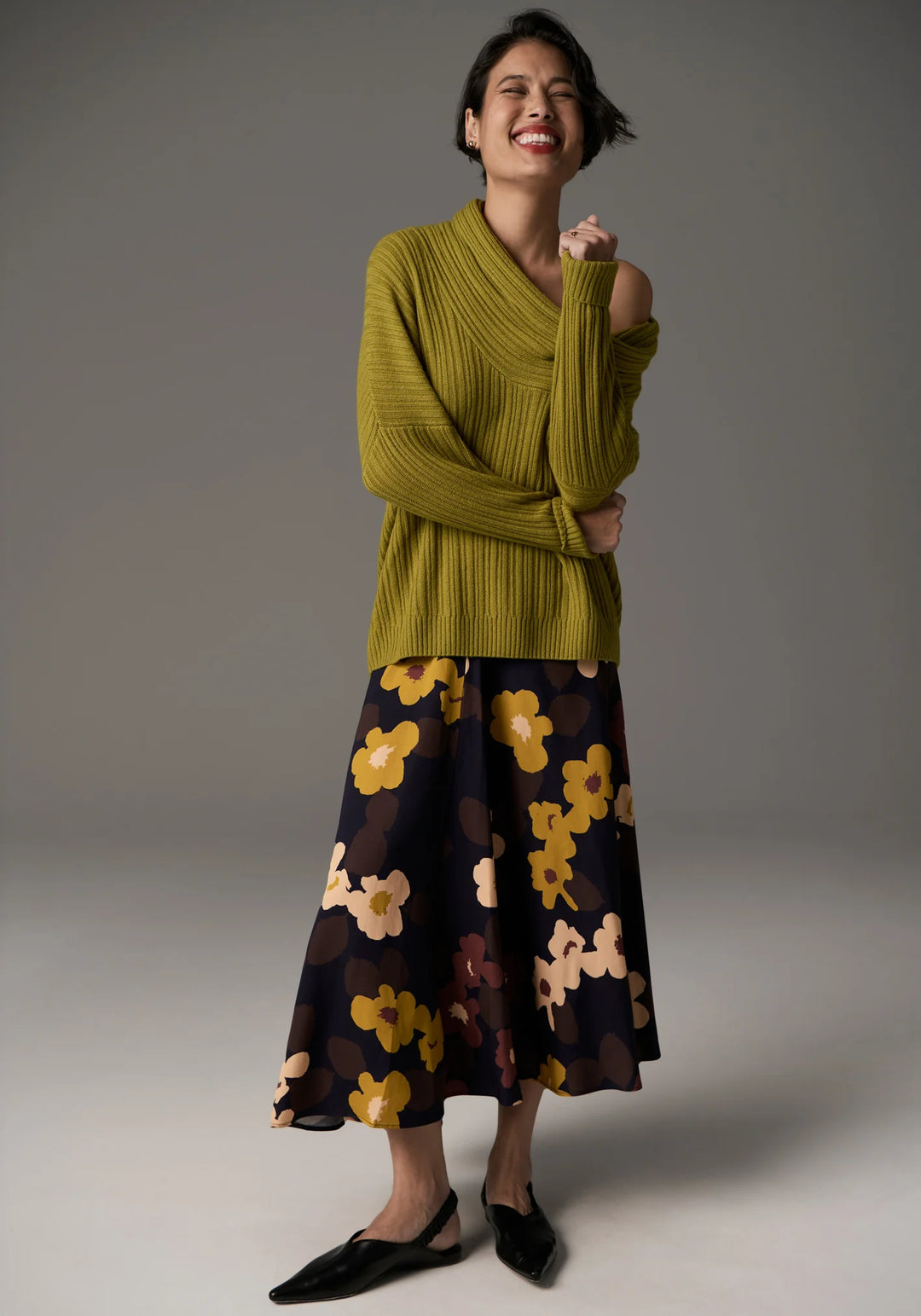 Pol Utopia Scoop Neck Knit - Zest - Shop 9