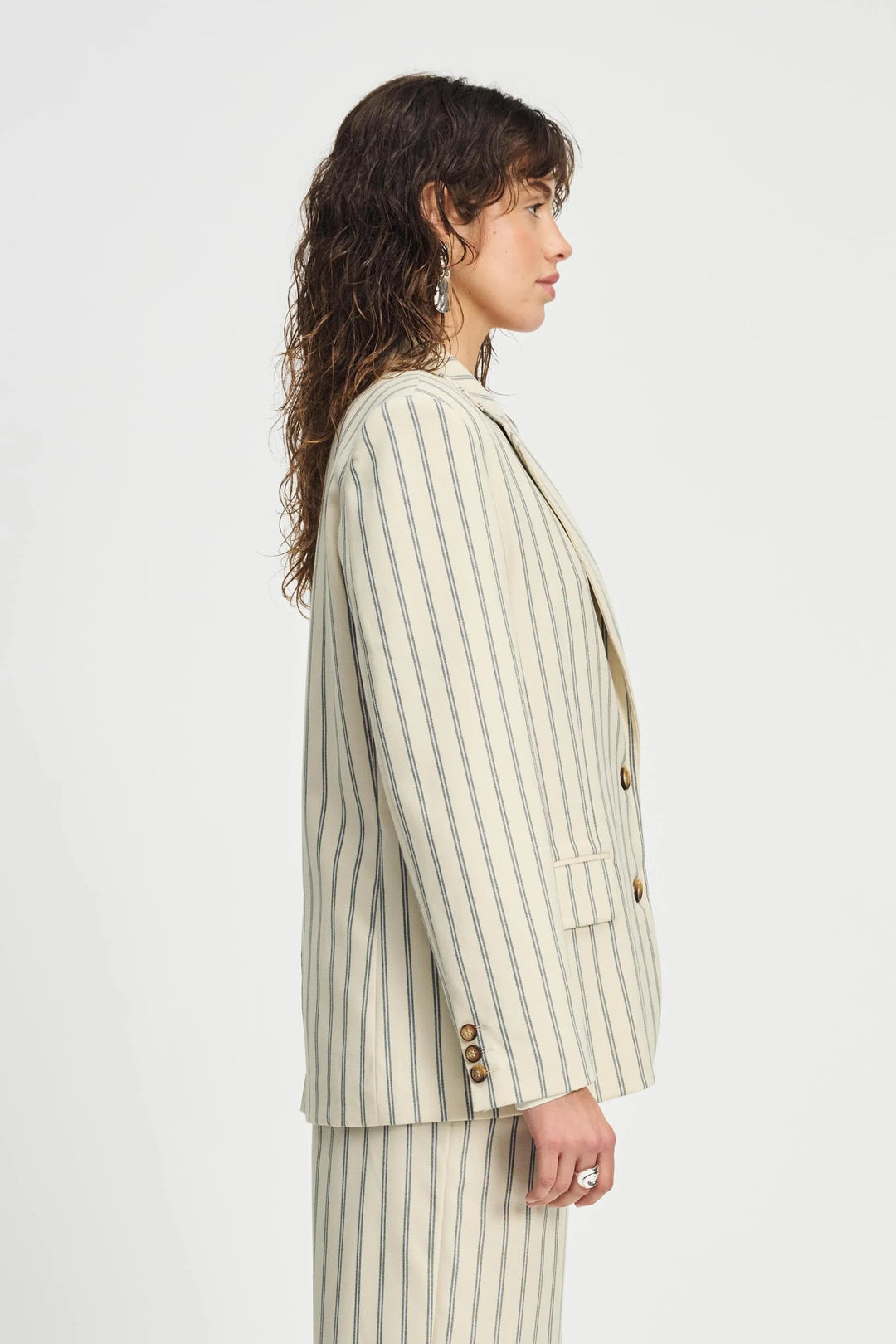 Pom Amsterdam Blazer - Striped Cream - Shop 9
