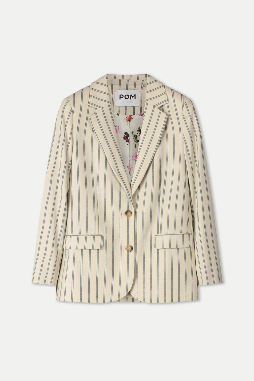 Pom Amsterdam Blazer - Striped Cream - Shop 9