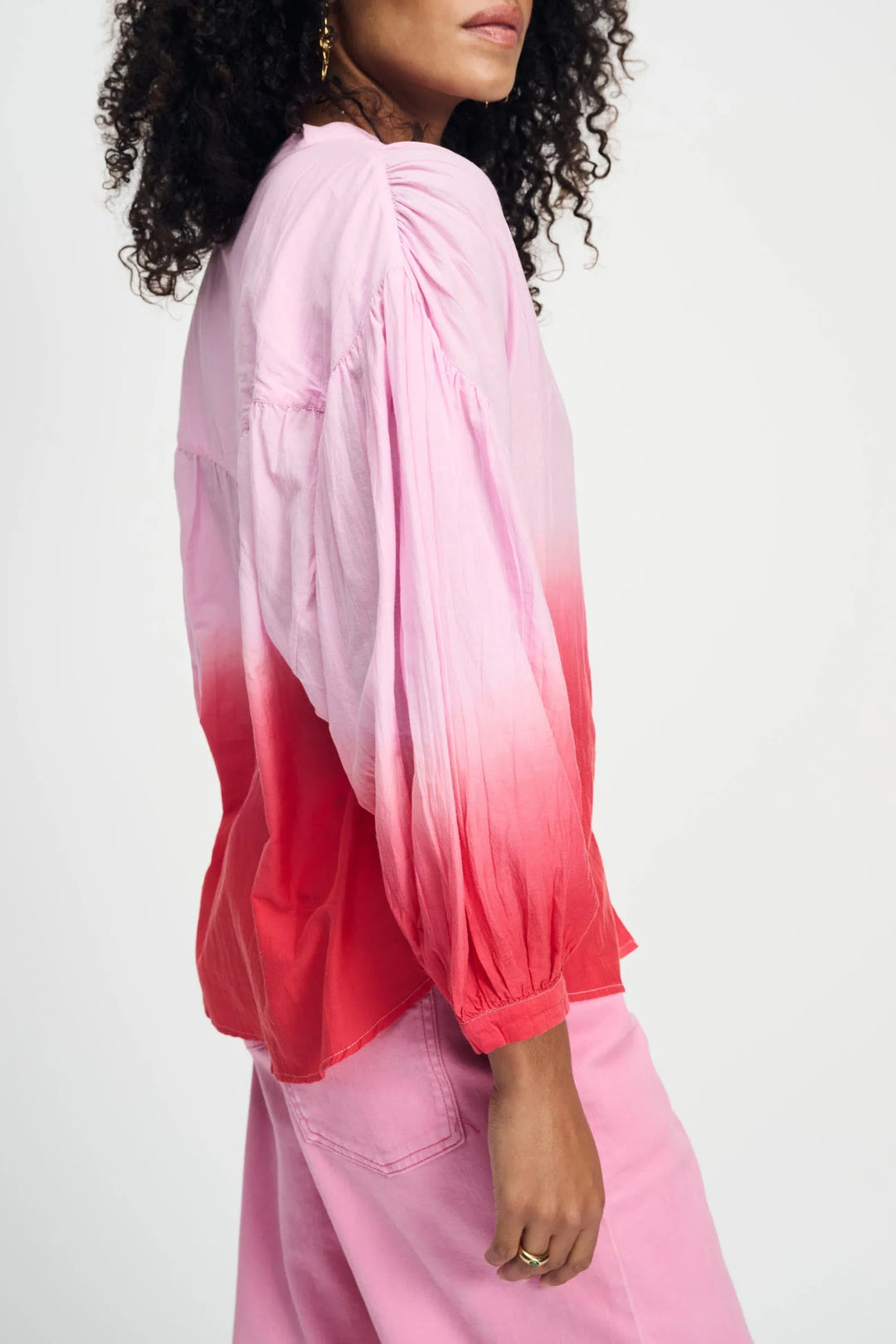 Pom Amsterdam Blouse - Faded Scarlet Red - Shop 9