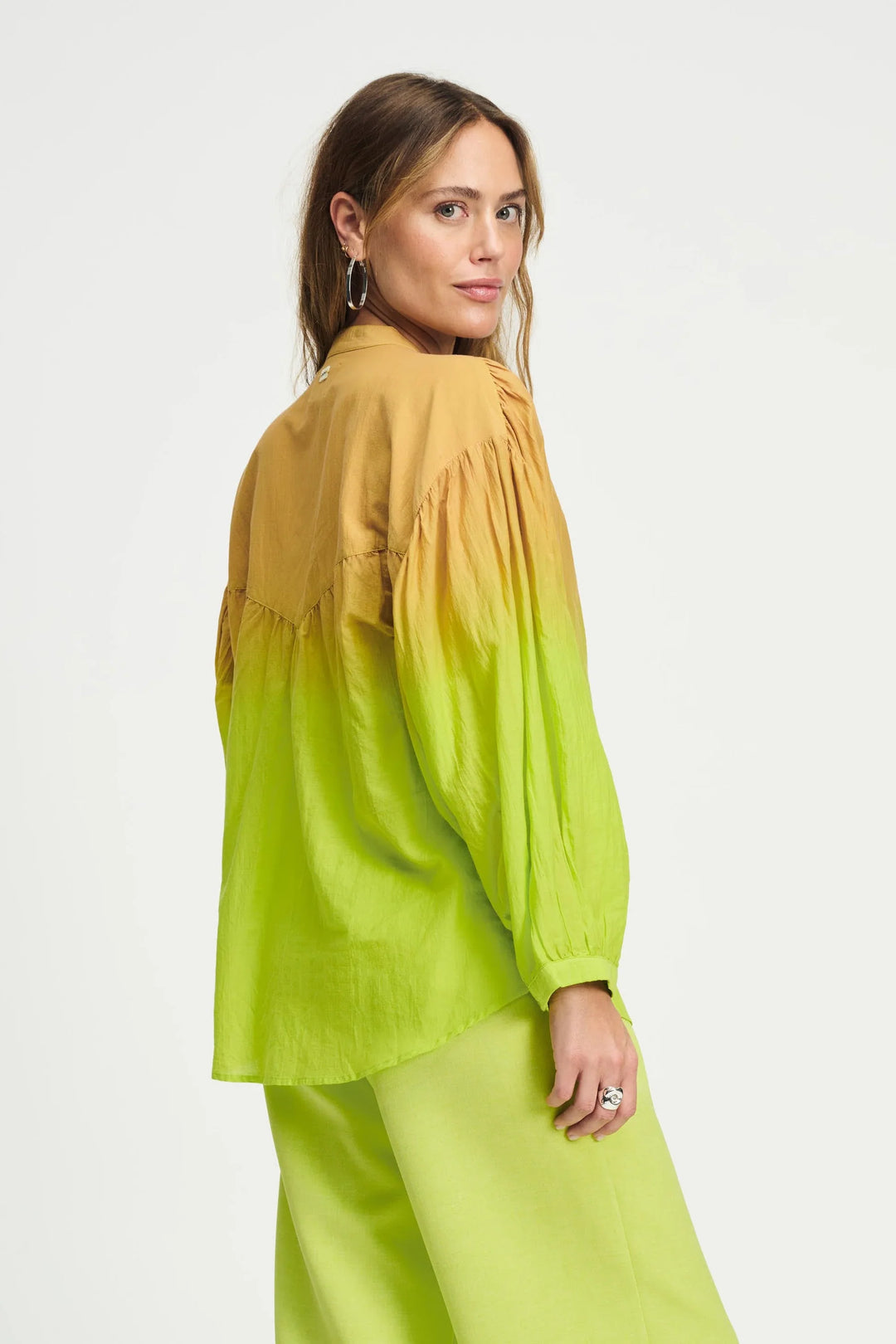 Pom Amsterdam Blouse - Faded Summer Lime - Shop 9