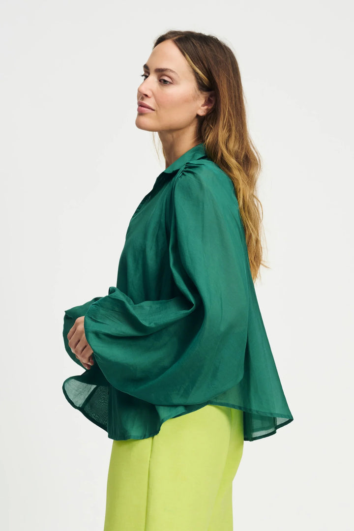 Pom Amsterdam Blouse Lena - Meadow Green - Shop 9