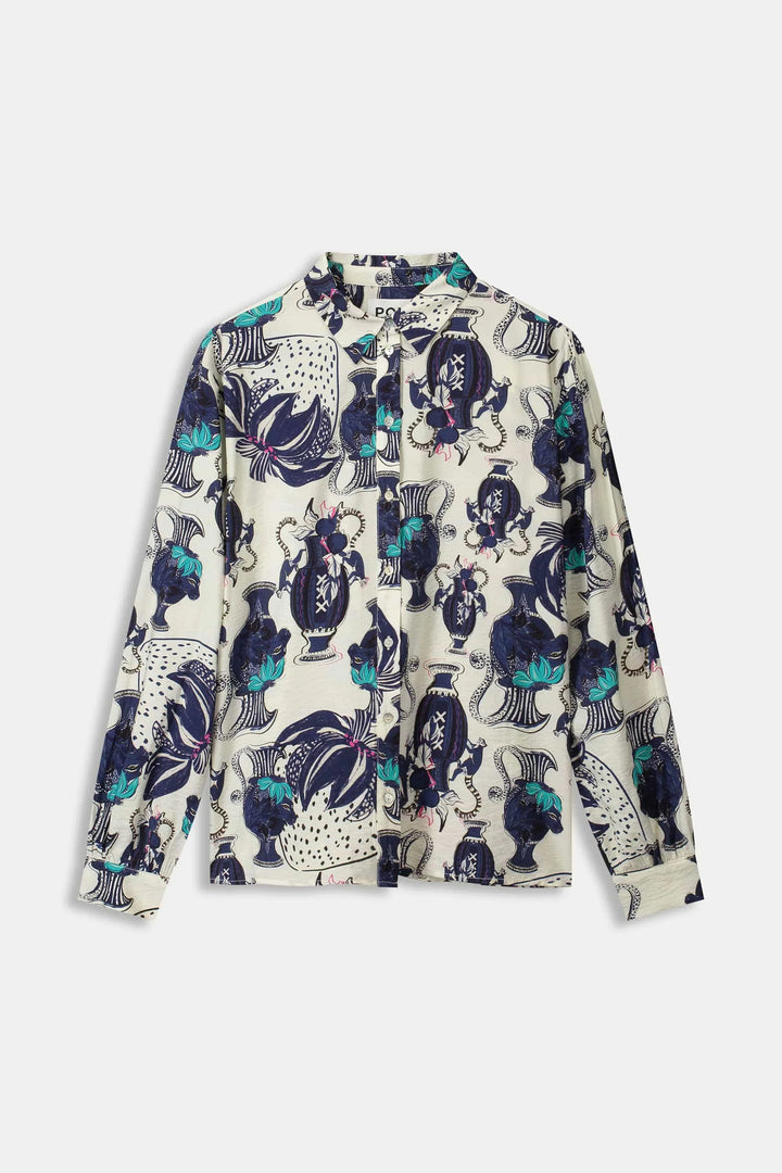 Pom Amsterdam Blouse Milly Vases - Cream - Shop 9