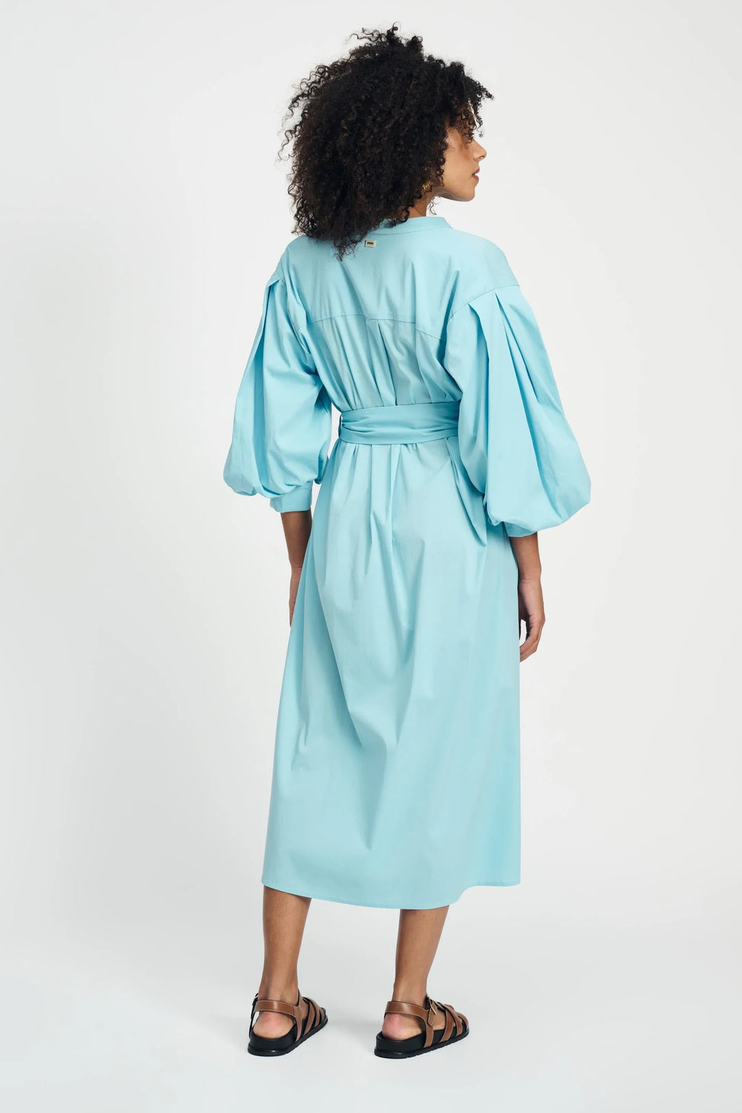 Pom Amsterdam Dress Poplin - Sky Blue - Shop 9