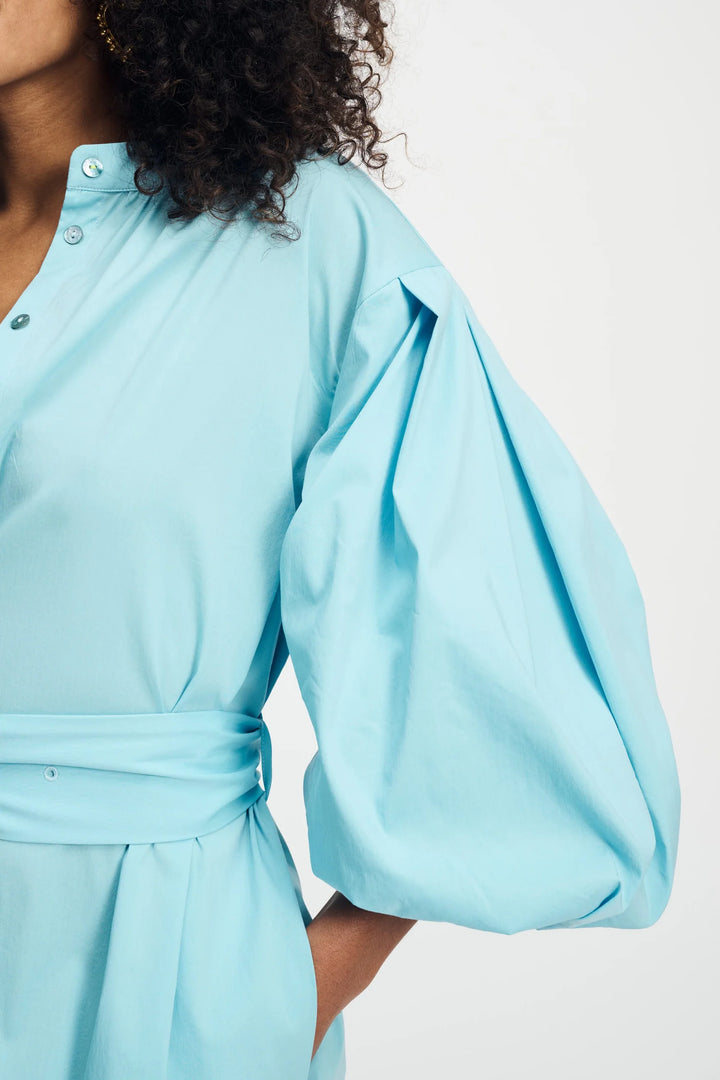 Pom Amsterdam Dress Poplin - Sky Blue - Shop 9