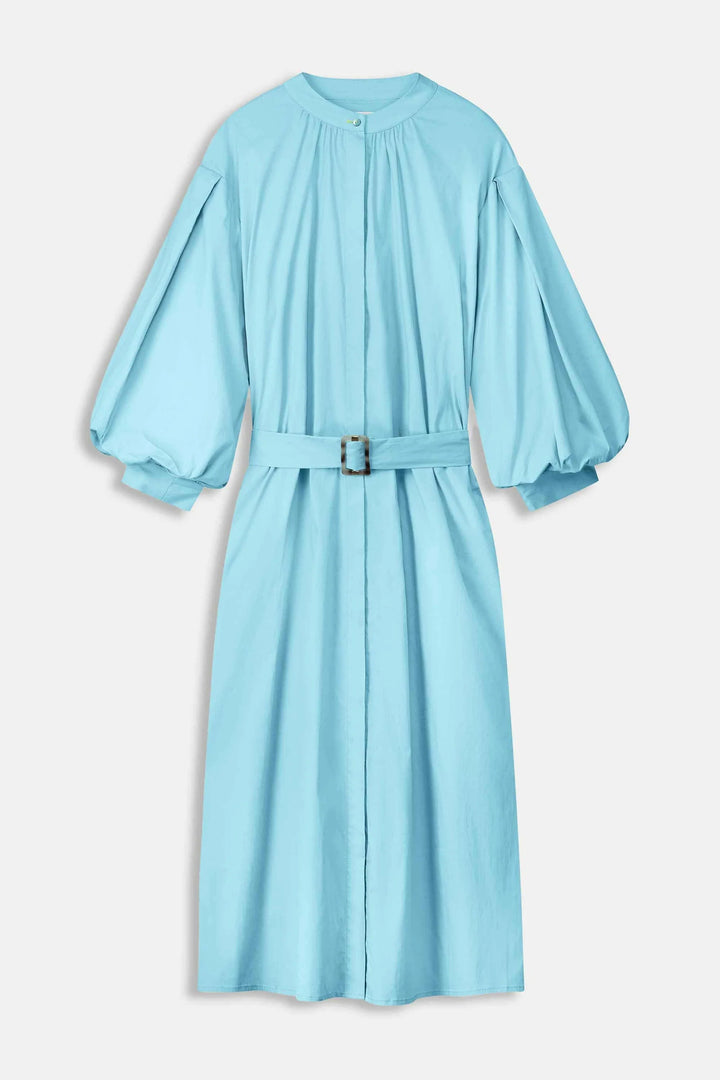 Pom Amsterdam Dress Poplin - Sky Blue - Shop 9