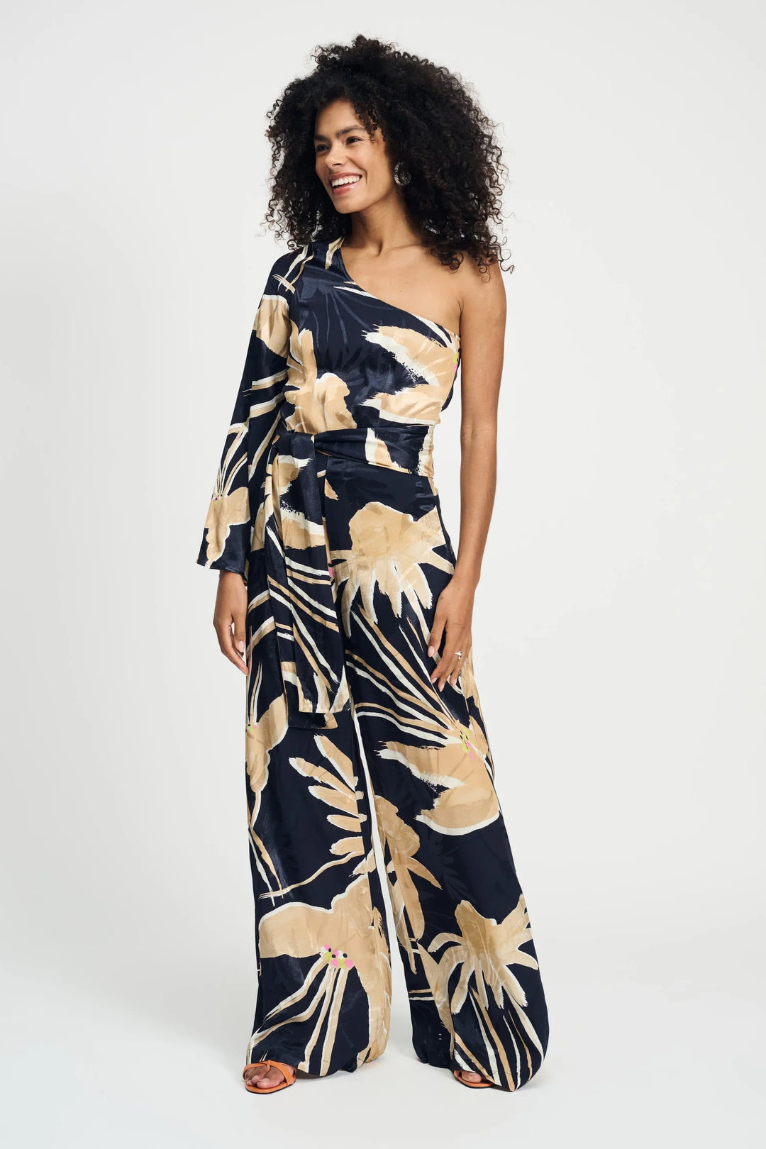 Pom Amsterdam Jumpsuit One Shoulder - Artisan Sand - Shop 9