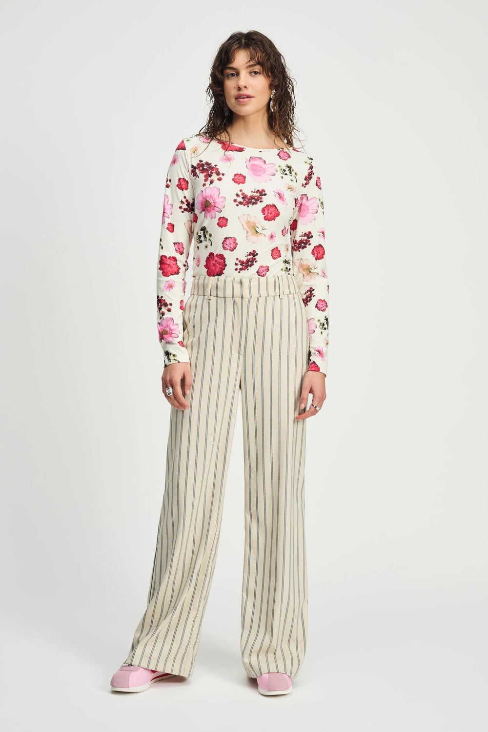 Pom Amsterdam Pants - Striped Cream - Shop 9