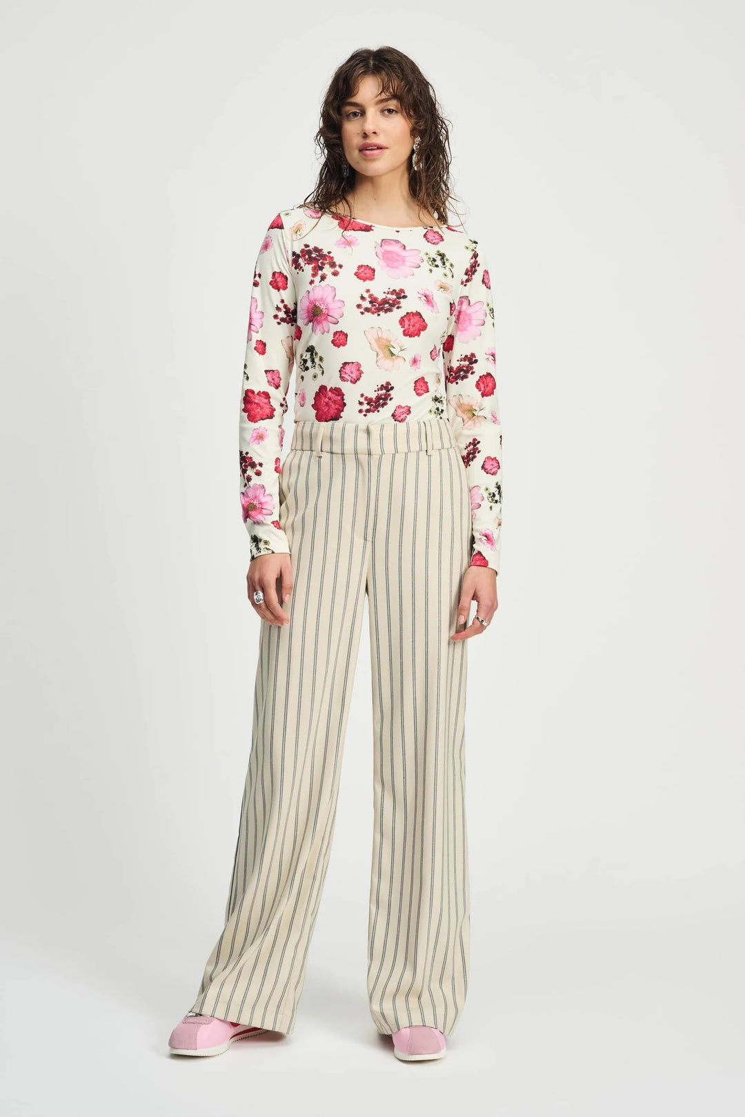 Pom Amsterdam Pants - Striped Cream - Shop 9