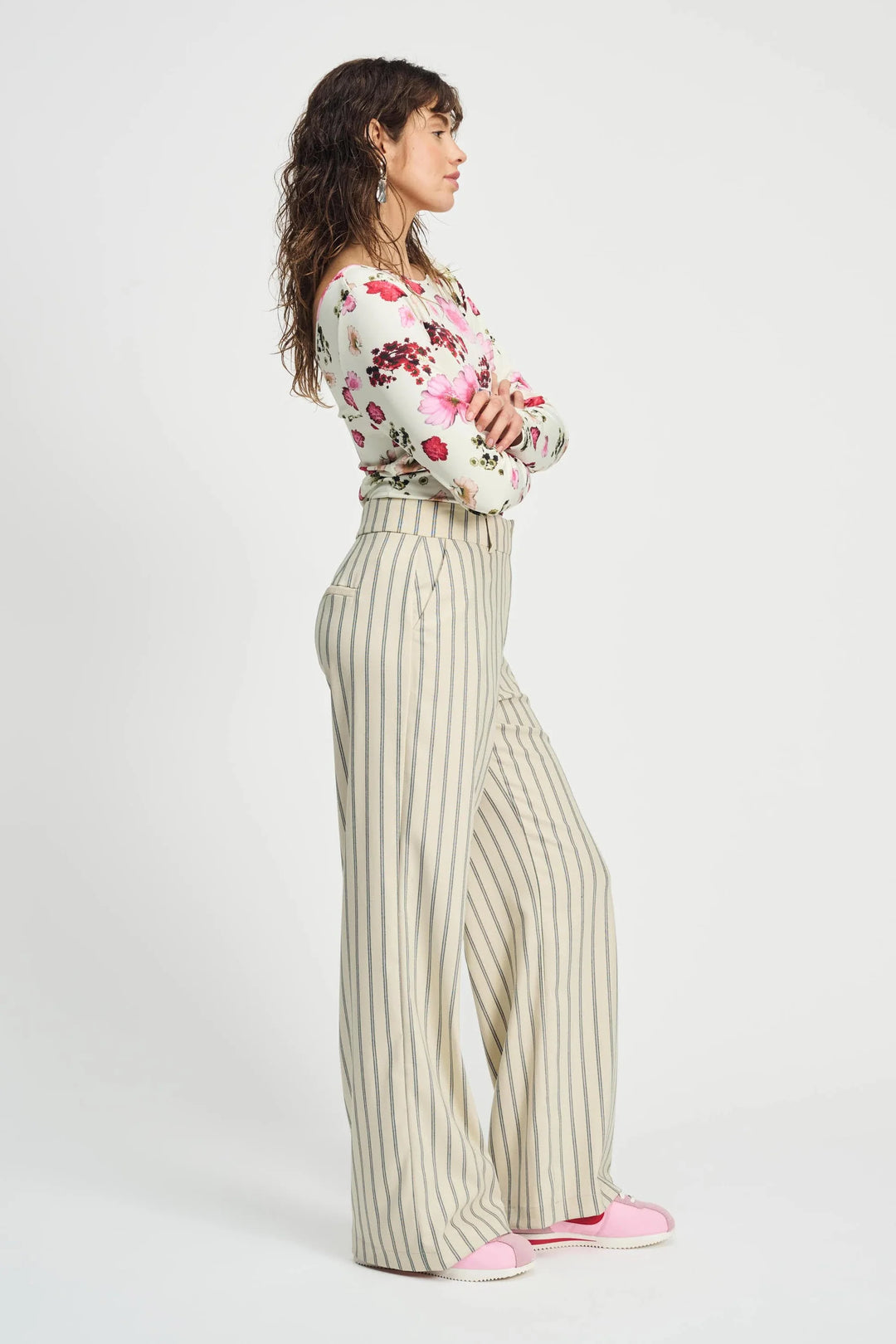 Pom Amsterdam Pants - Striped Cream - Shop 9