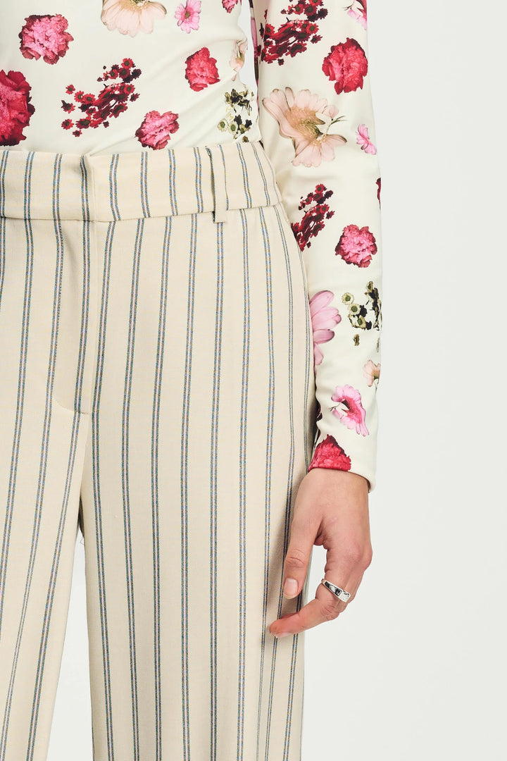 Pom Amsterdam Pants - Striped Cream - Shop 9