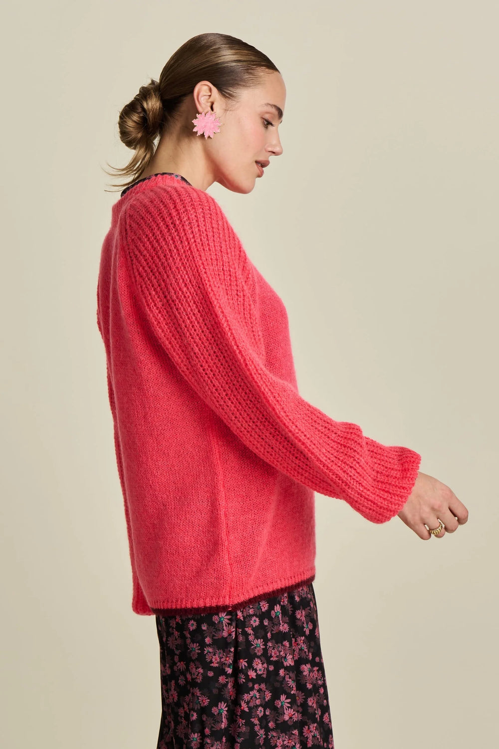 Pom Amsterdam Pullover - Vibrant Pink - Shop 9