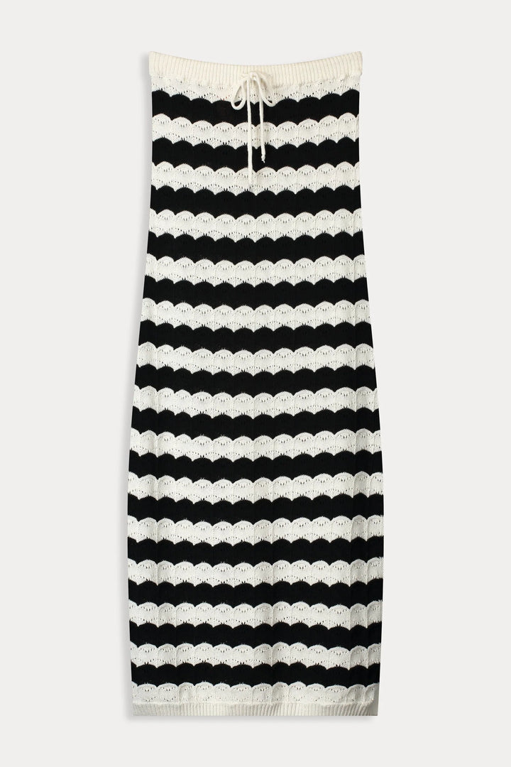 Pom Amsterdam Skirt Crochet - Black + White - Shop 9