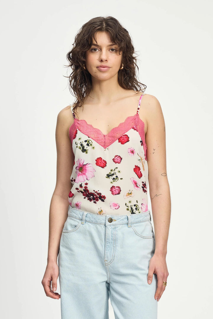 Pom Amsterdam Top Cami - Bouquet Cream - Shop 9