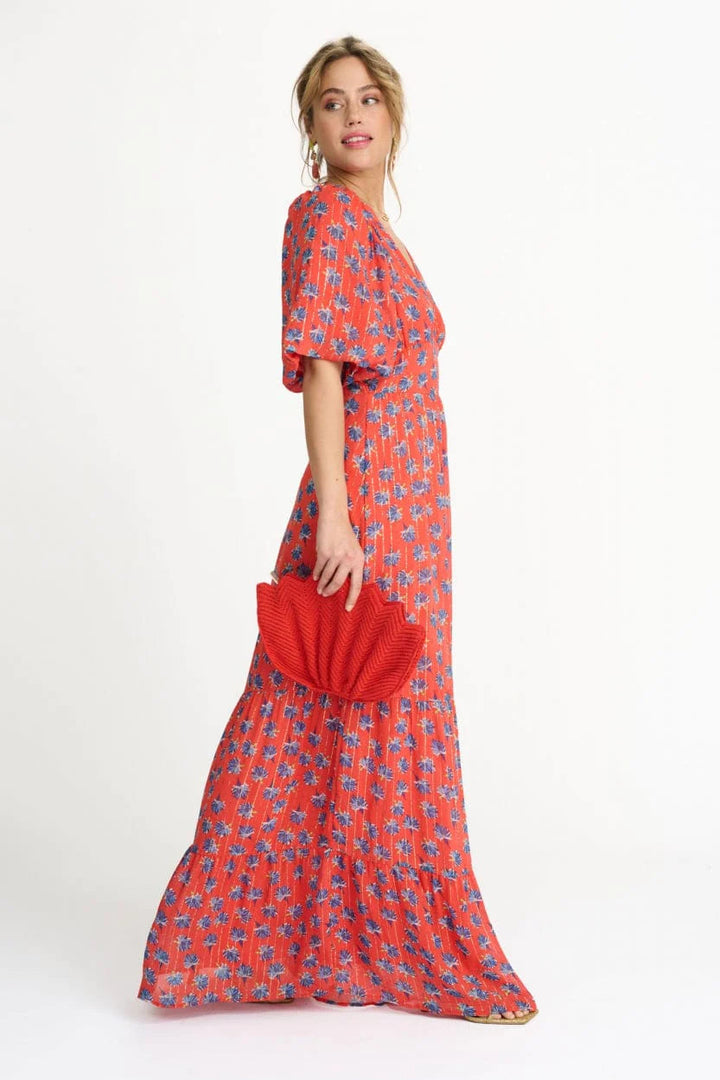 Pom Flower Poppy Red Dress - Shop 9