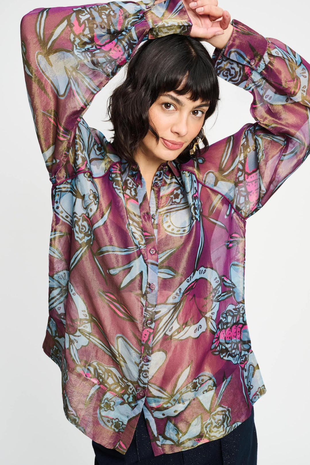 Pom Mystic Dinner Shimmer Blouse - Shop 9