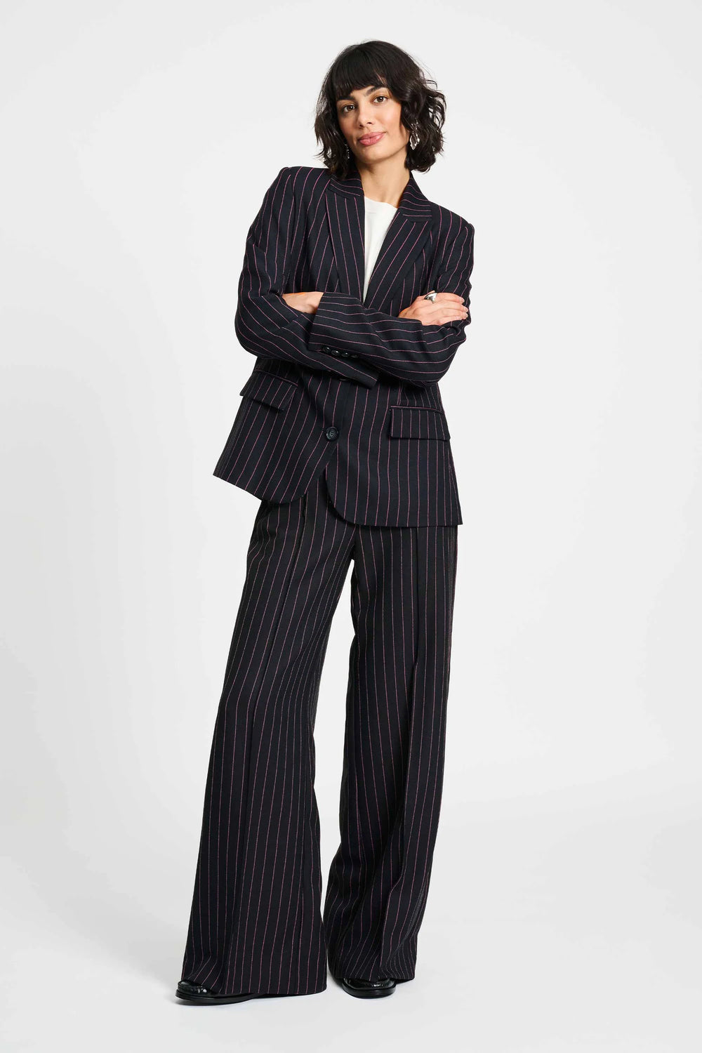 Pom Noir Striped Blazer - Shop 9