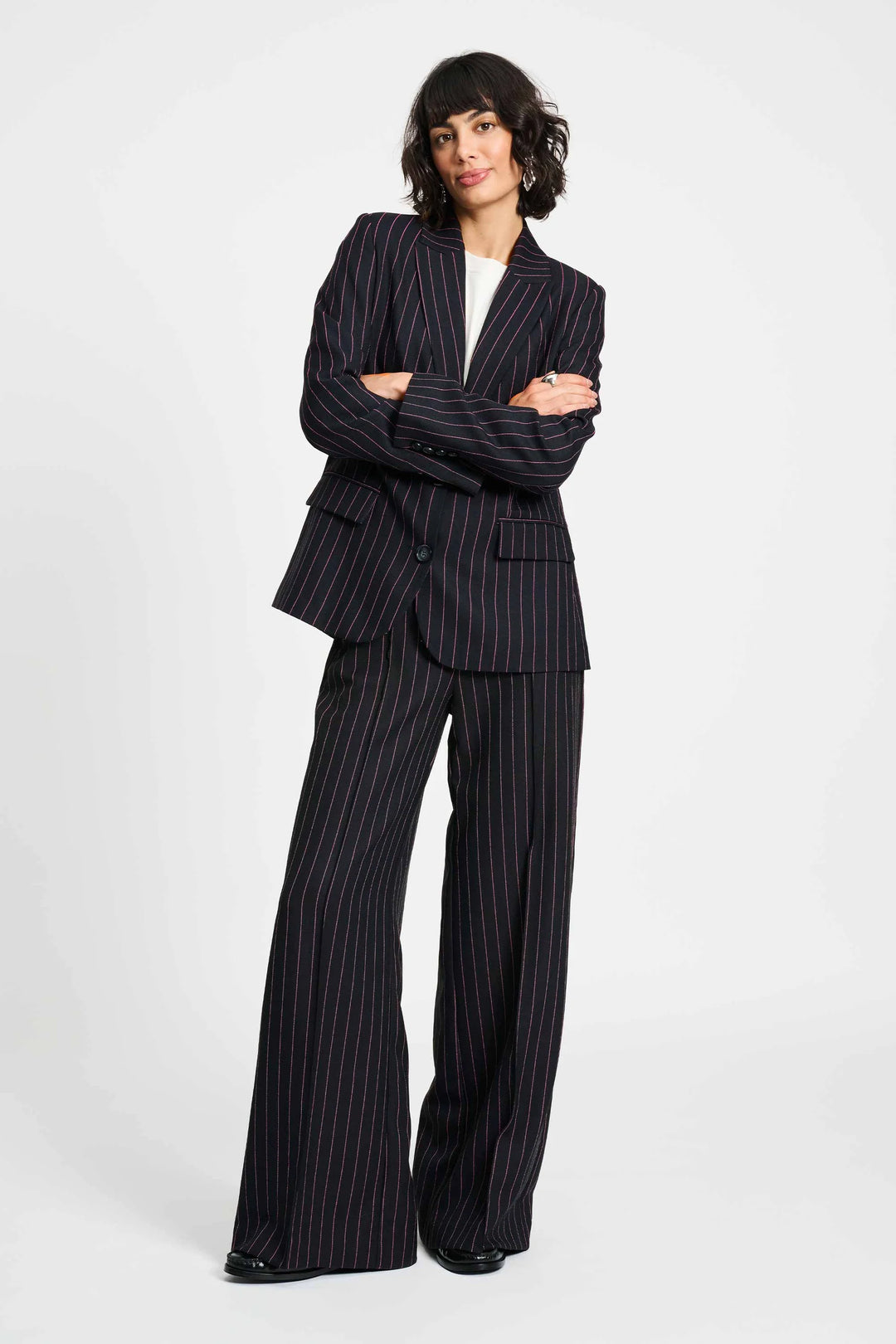Pom Noir Striped Blazer - Shop 9