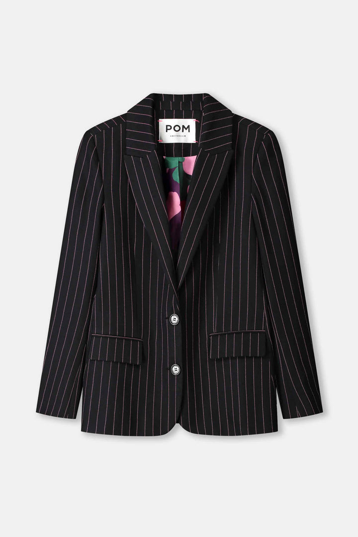 Pom Noir Striped Blazer - Shop 9