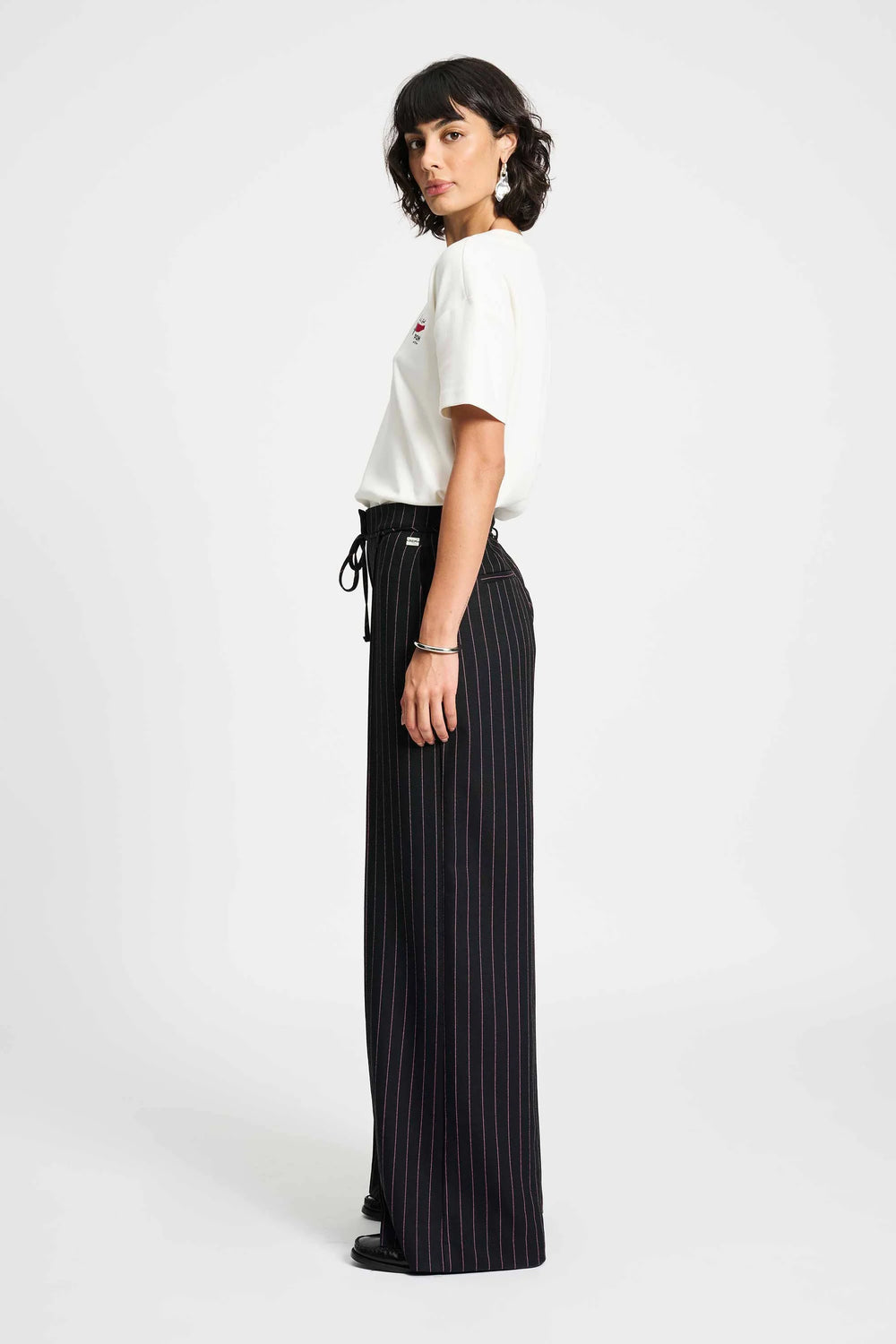 Pom Noir Striped Pants - Shop 9